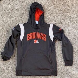 Nike Dri-Fit Cleveland Browns Pullover Hoodie - Brown/Orange